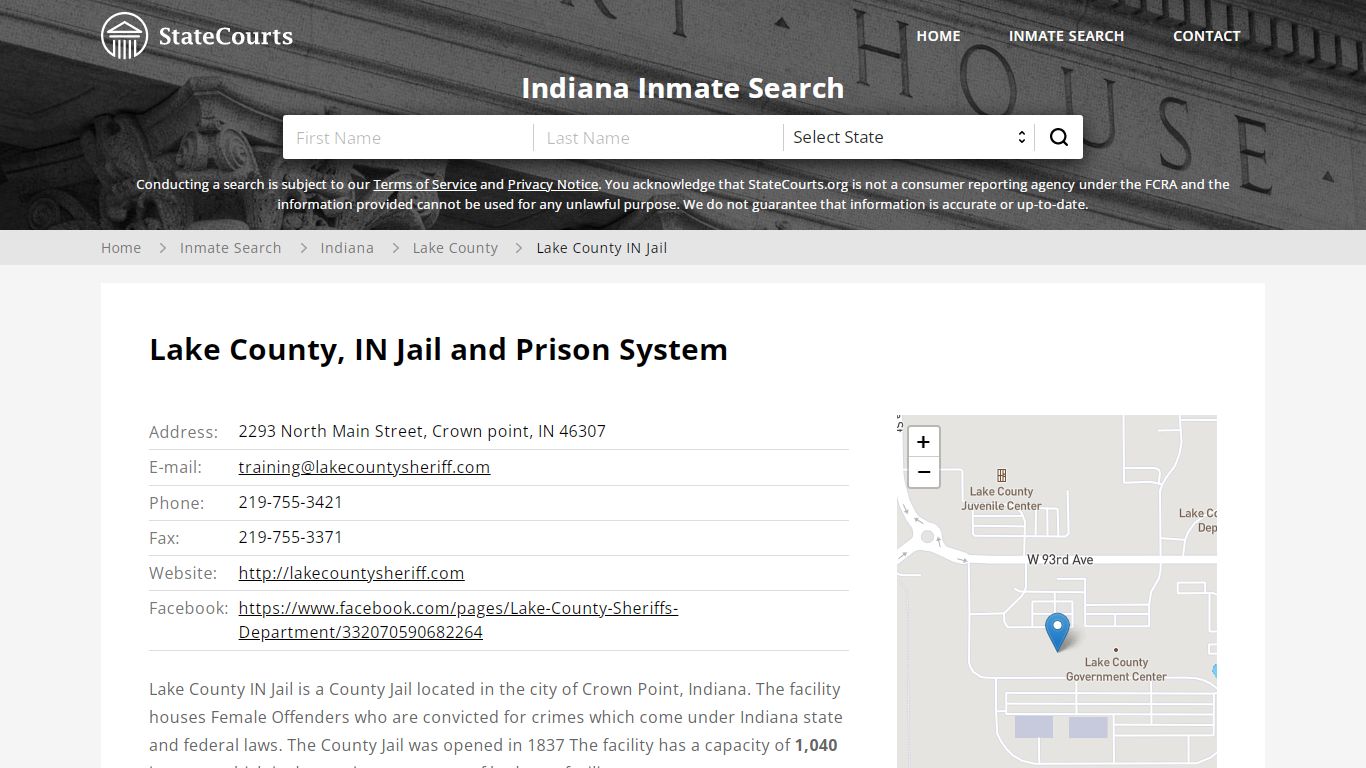 Lake County IN Jail Inmate Records Search, Indiana - StateCourts